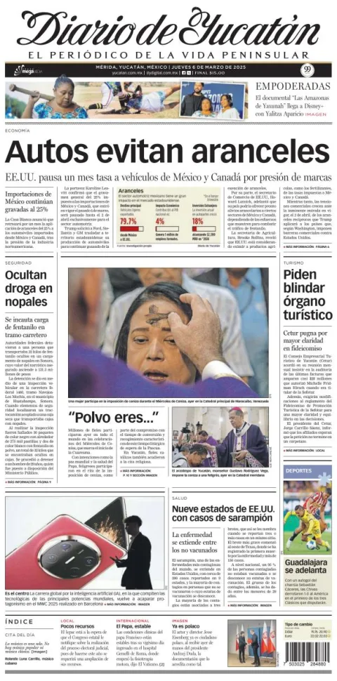 Portada de Diario de Yucatán