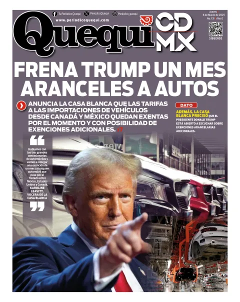 Portada de Quequi CDMX del jueves, 6 de marzo de 2025