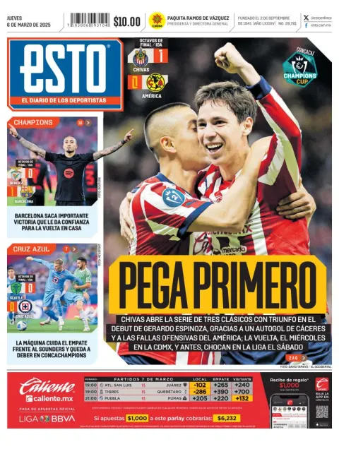 Portada de Esto del jueves, 6 de marzo de 2025