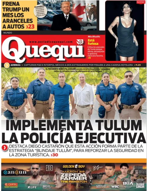 Portada de Quequi (contraportada) del jueves, 6 de marzo de 2025