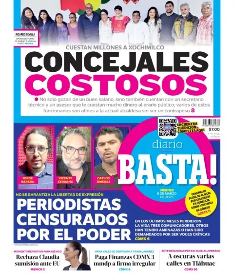 Portada de Basta del jueves, 6 de marzo de 2025