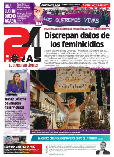 Portada de 24 Horas Quintana Roo