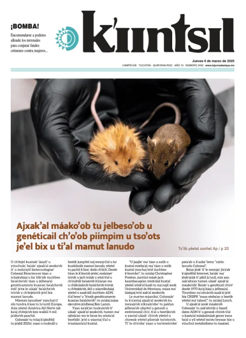 Portada de La Jornada - Kiintsil del jueves, 6 de marzo de 2025
