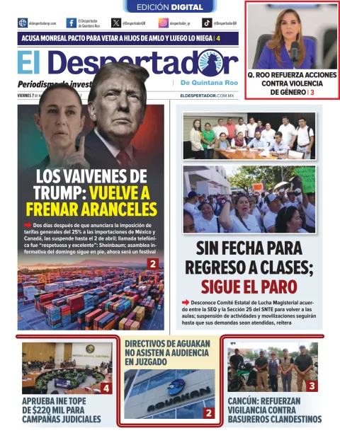 Portada de El Despertador de Quintana Roo