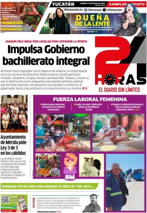 Portada de 24 Horas Yucatan