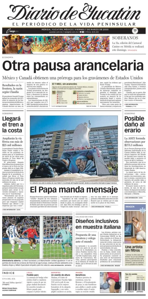 Portada de Diario de Yucatán