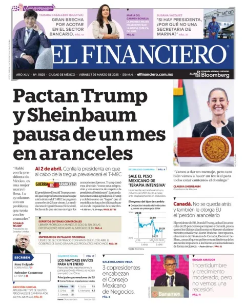 Portada de El Financiero
