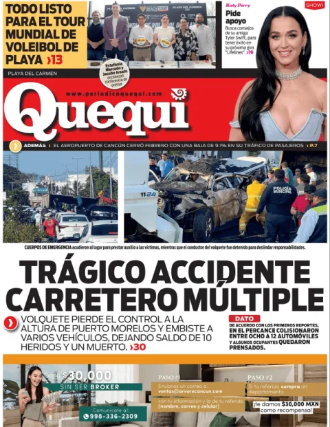 Portada de Quequi (contraportada) del viernes, 7 de marzo de 2025
