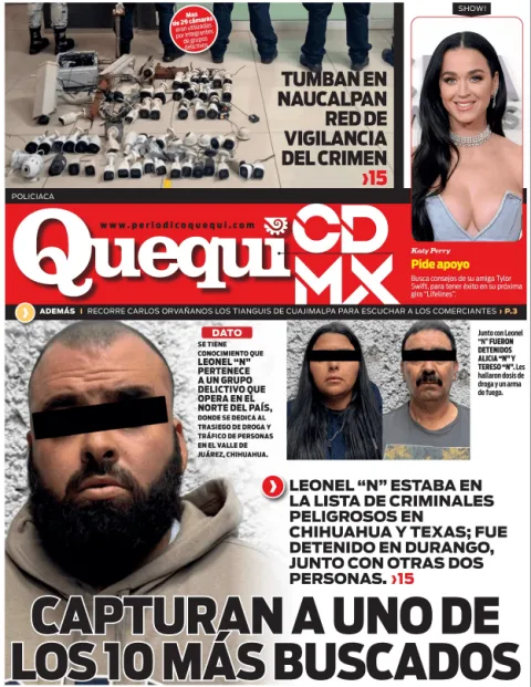 Portada de Quequi CDMX (contraportada) del viernes, 7 de marzo de 2025