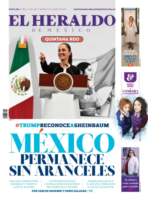 Portada de El Heraldo de Mexico - Quintana Roo del viernes, 7 de marzo de 2025