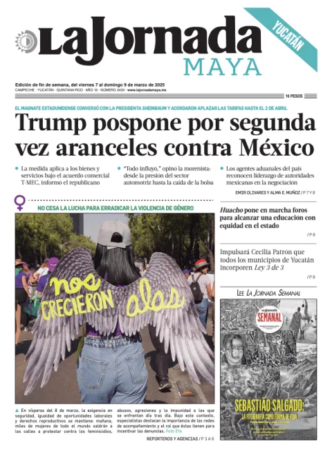 Portada de La Jornada Maya Yucatán del viernes, 7 de marzo de 2025