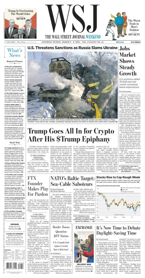 Portada de The Wall Street Journal