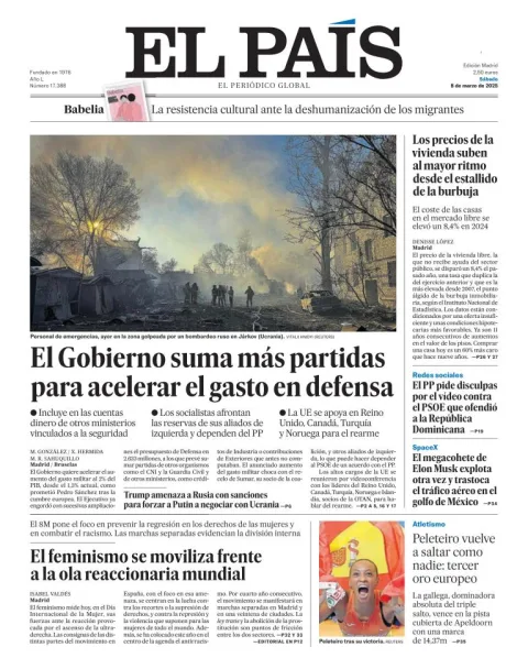 Portada de El Pais