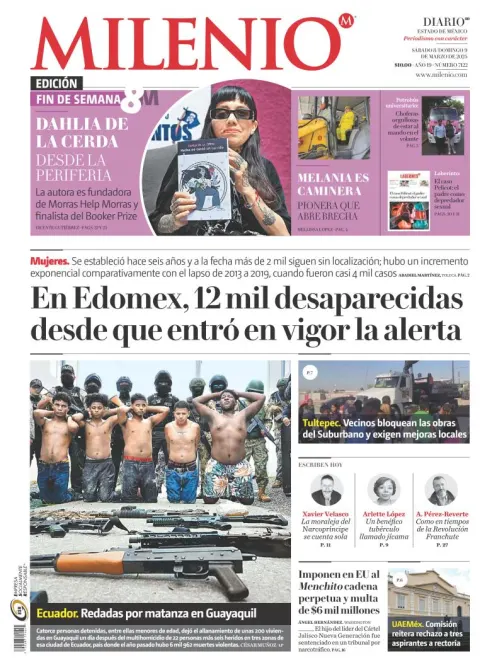 Portada de Milenio Edo de Mexico del sábado, 8 de marzo de 2025