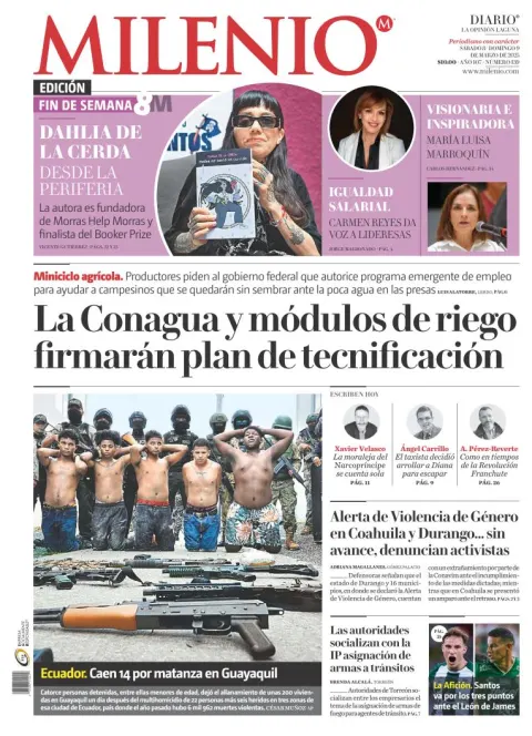 Portada de Milenio Laguna del sábado, 8 de marzo de 2025