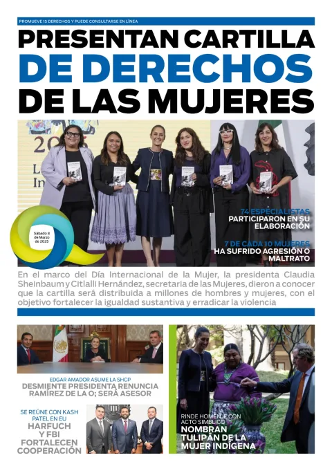 Portada de El Quintana Roo (contraportada) del sábado, 8 de marzo de 2025