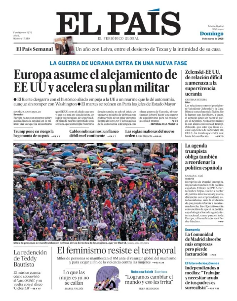 Portada de El Pais