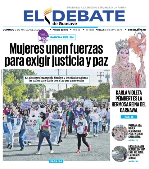 Portada de El Debate de Guasave