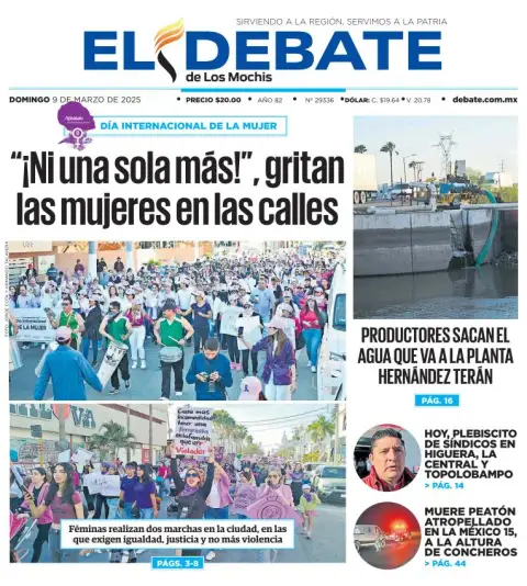 Portada de El Debate de los Mochis