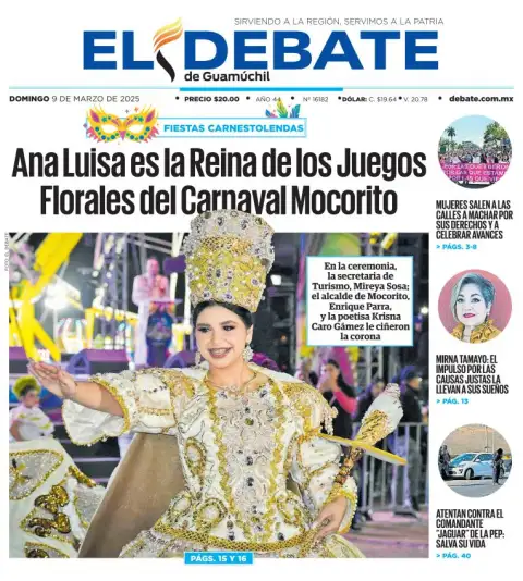Portada de El Debate de Guamuchil