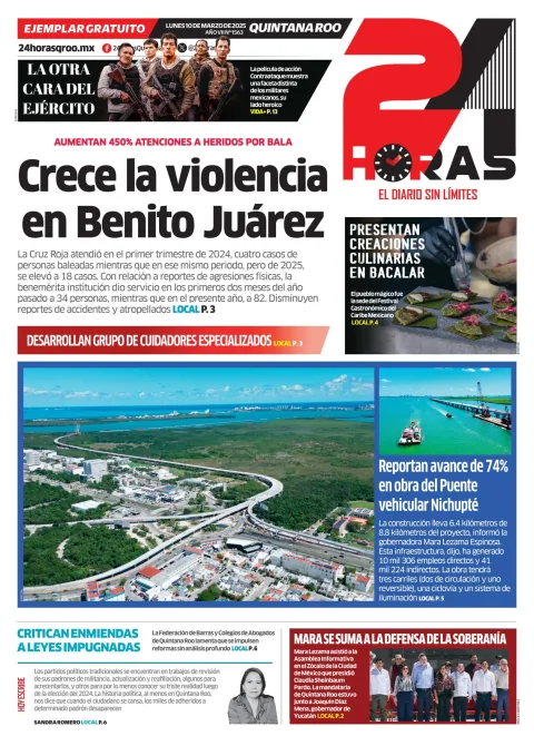 Portada de 24 Horas Quintana Roo