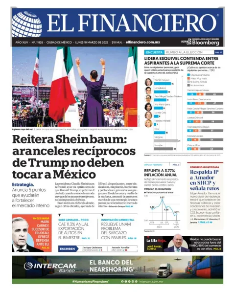 Portada de El Financiero
