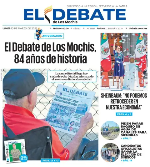 Portada de El Debate de los Mochis