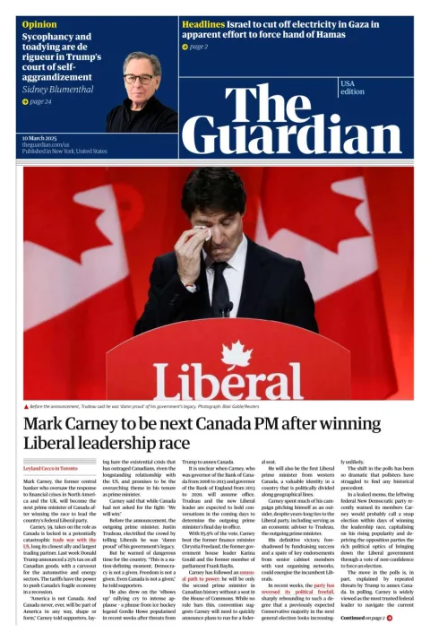 Portada de The Guardian (usa)