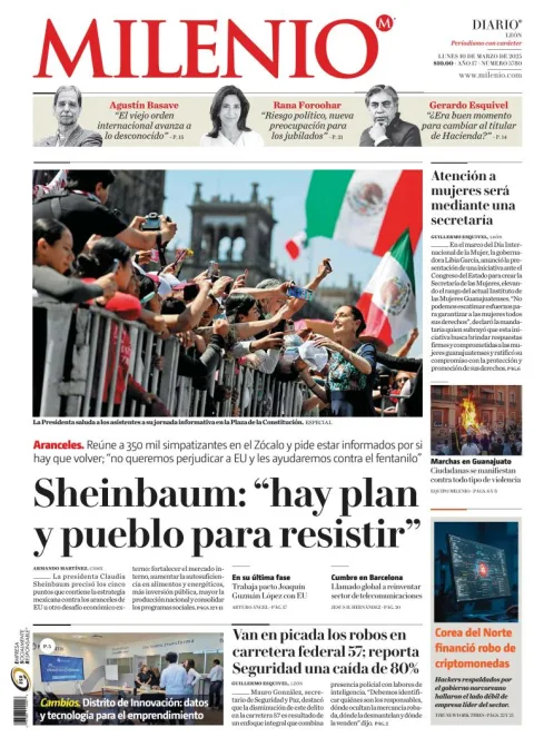 Portada de Milenio Leon del lunes, 10 de marzo de 2025