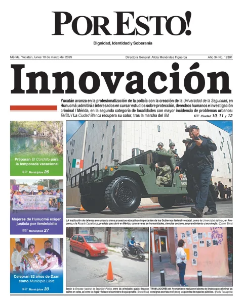Portada de Por Esto (merida, Yucatan) del lunes, 10 de marzo de 2025