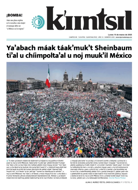 Portada de La Jornada - Kiintsil del lunes, 10 de marzo de 2025