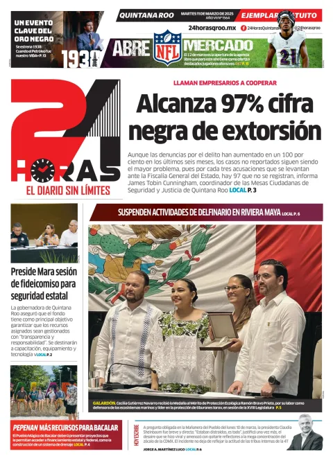 Portada de 24 Horas Quintana Roo
