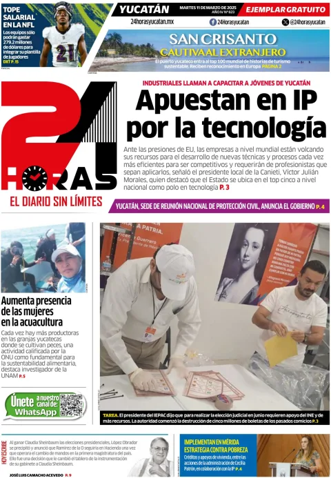Portada de 24 Horas Yucatan