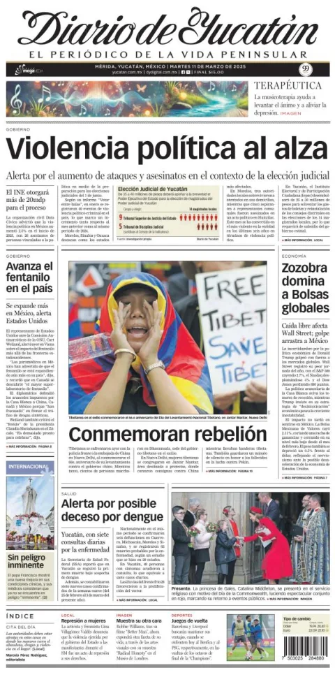 Portada de Diario de Yucatán