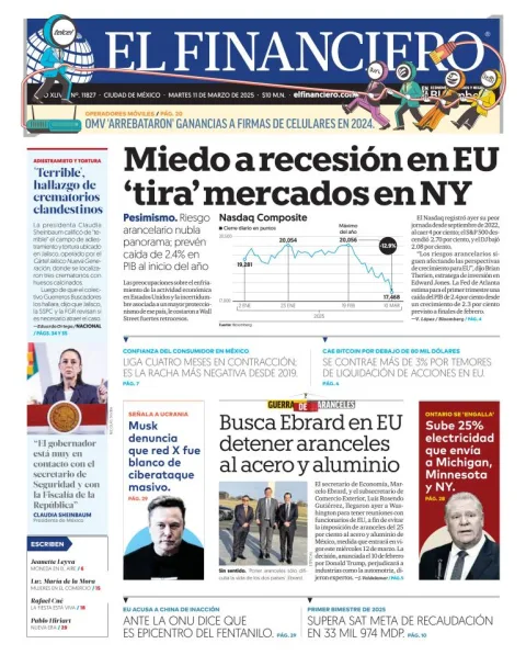 Portada de El Financiero