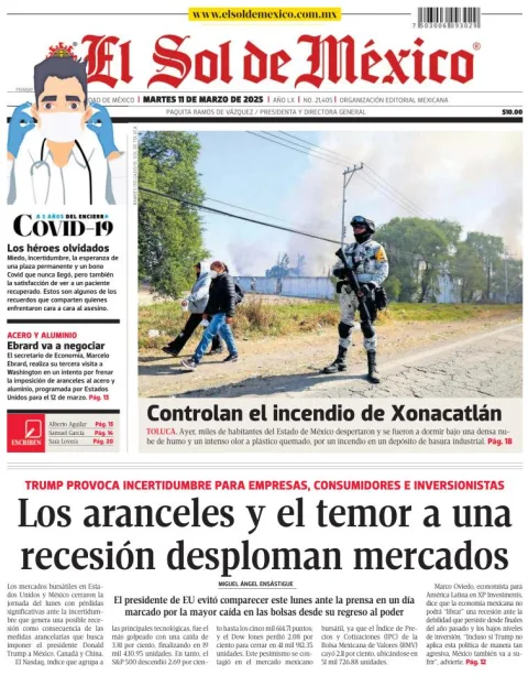 Portada de El Sol de Mexico