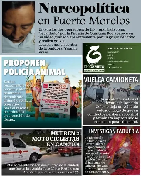 Portada de En Cambio - Quintana Roo (contraportada) del martes, 11 de marzo de 2025