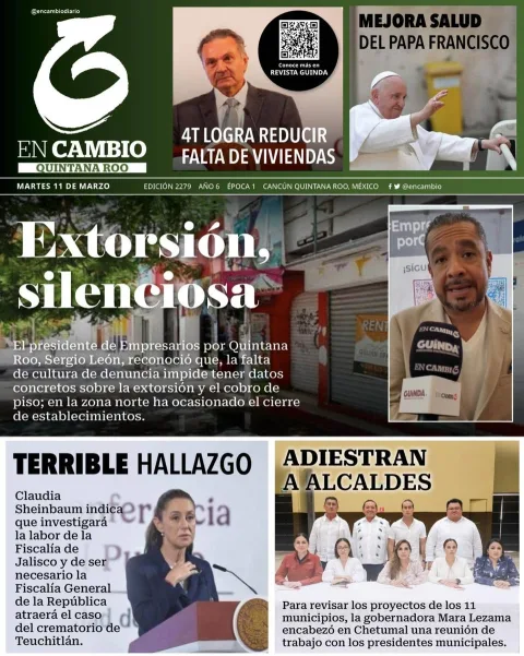 Portada de En Cambio - Quintana Roo (portada) del martes, 11 de marzo de 2025