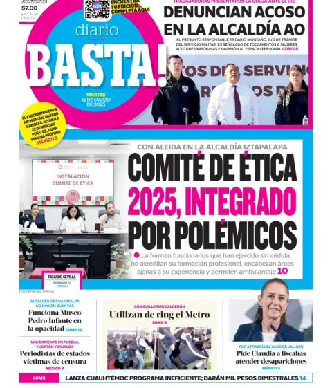 Portada de Basta del martes, 11 de marzo de 2025