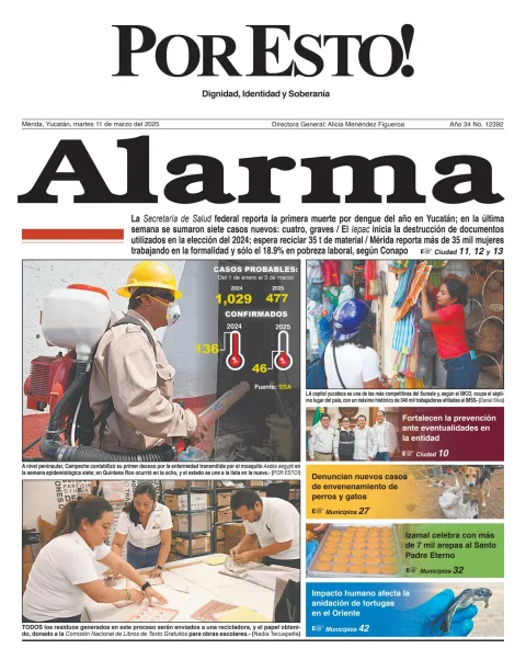 Portada de Por Esto (merida, Yucatan) del martes, 11 de marzo de 2025