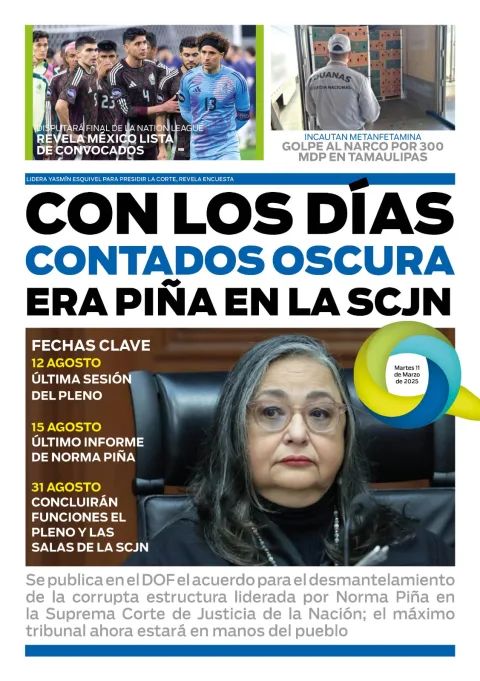 Portada de El Quintana Roo (contraportada) del martes, 11 de marzo de 2025