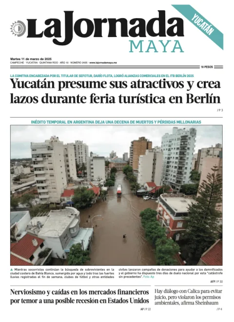 Portada de La Jornada Maya Yucatán del martes, 11 de marzo de 2025