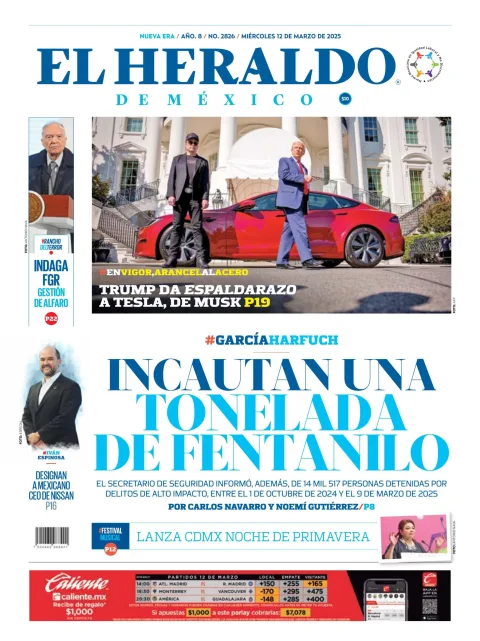 Portada de El Heraldo de Mexico