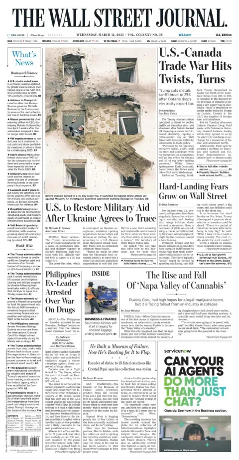 Portada de The Wall Street Journal