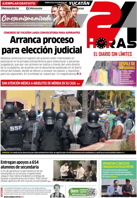 Portada de 24 Horas Yucatan