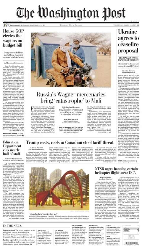 Portada de The Washington Post