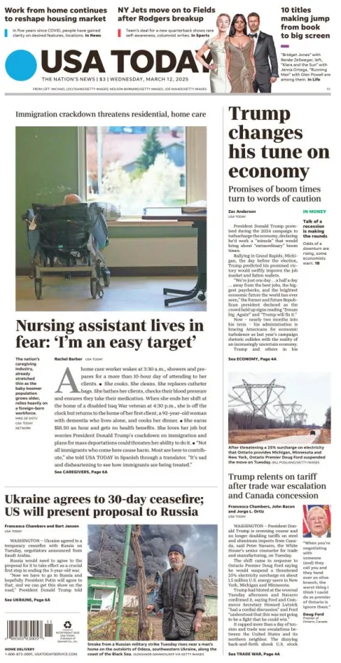 Portada de Usa Today