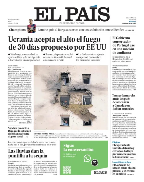 Portada de El Pais