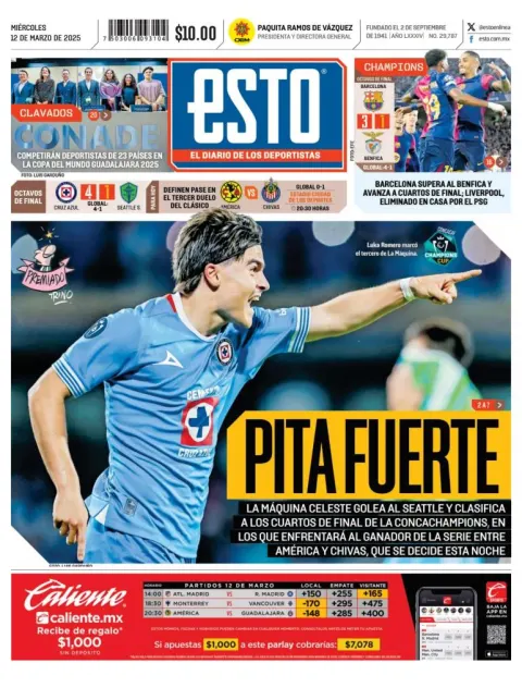 Portada de Esto del miércoles, 12 de marzo de 2025
