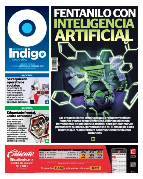 Portada de Reporte Indigo del miércoles, 12 de marzo de 2025